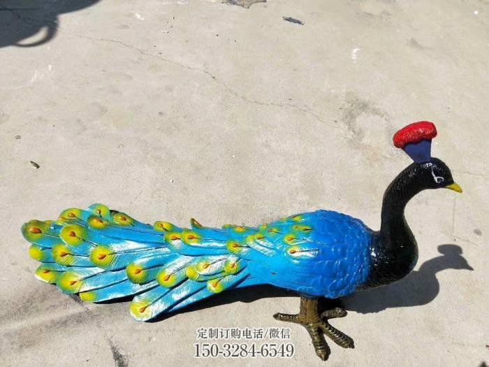 海西彩绘孔雀雕塑制作选用,景区案例,动物美陈雕塑 海西彩绘孔雀雕塑制作选用,景区案例,动物美陈雕塑