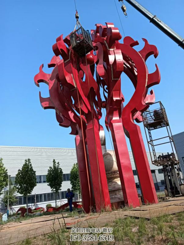 黄南火球雕塑,精神堡垒火球雕塑落地展示 (13) 黄南火球雕塑,精神堡垒火球雕塑落地展示 (13)