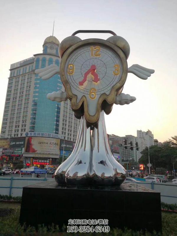 治多钟表雕塑 步行街标识雕塑 现代不锈钢雕塑 治多钟表雕塑 步行街标识雕塑 现代不锈钢雕塑